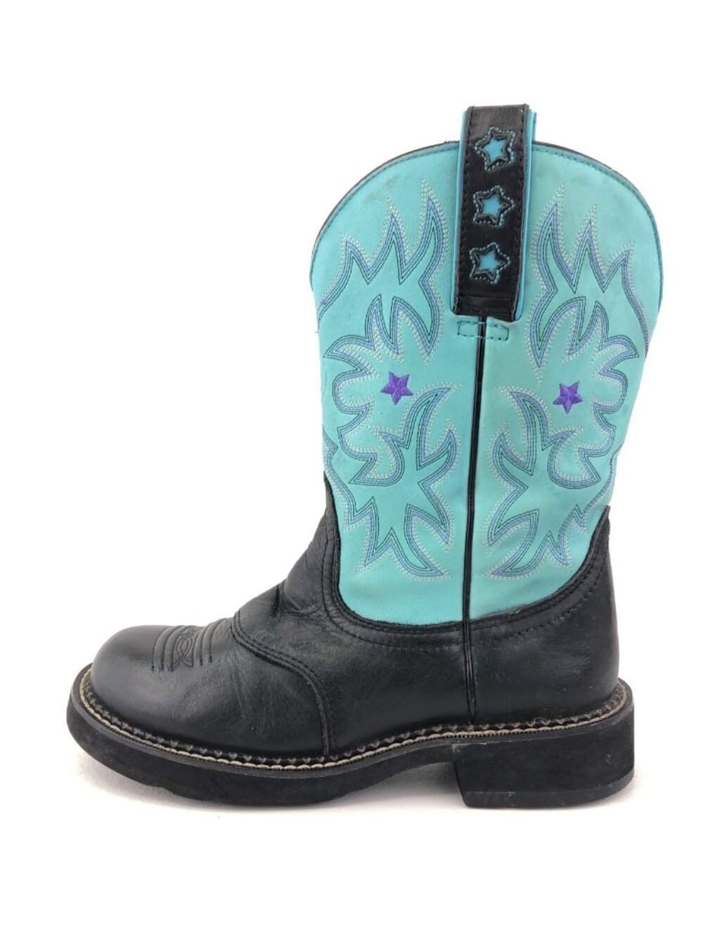 Ariat ProBaby Black Leather Western Work Boots 7 B